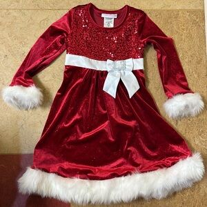 Bonnie Jean Red and White Holiday Dress